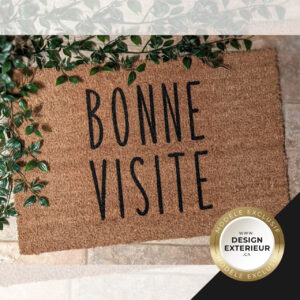 Paillasson Bonne visite design exterieur badge Exclusif