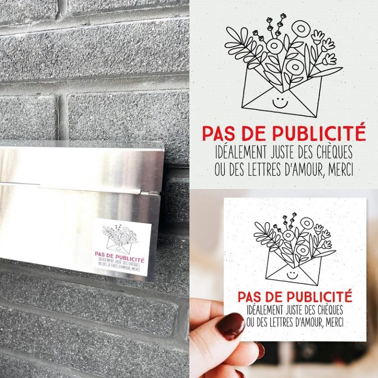 Sticker Anti Publicité Autocollant Stop Pub Écolo - Lot De 2 - Pour Boîte Aux Lettres - Fabriqué En France Stop Pub Boite Aux Lettres