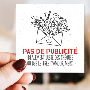 Autocollant Pas de Publicite presentation Design exterieur