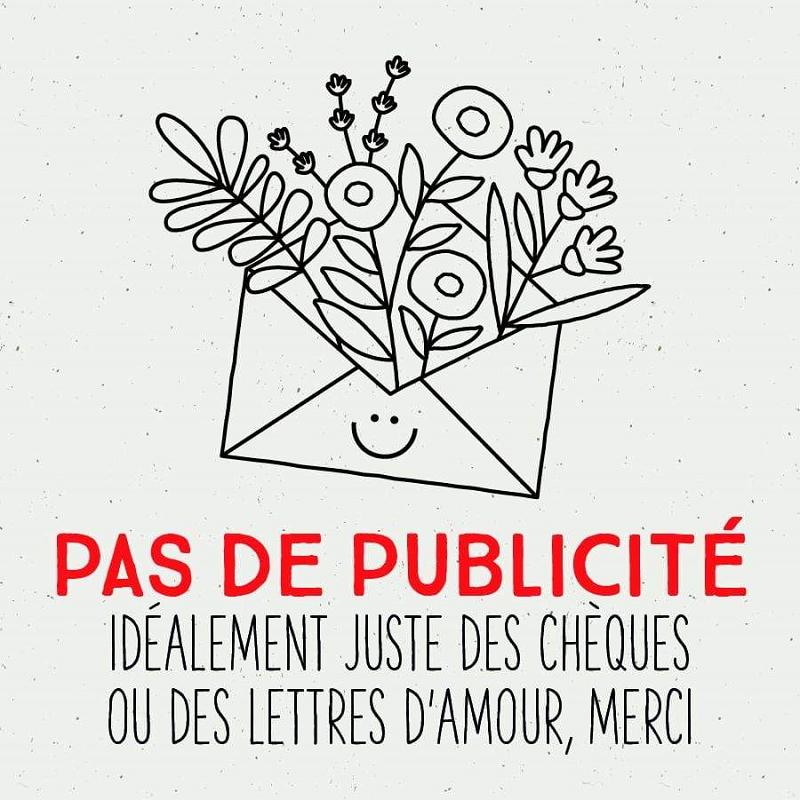 Logo pas de publicité dans ma boîte aux lettres. Stock Vector