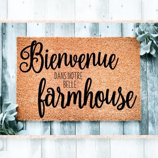 Paillasson Bienvenue dans notre belle Farmhouse Design exterieur Exclusif