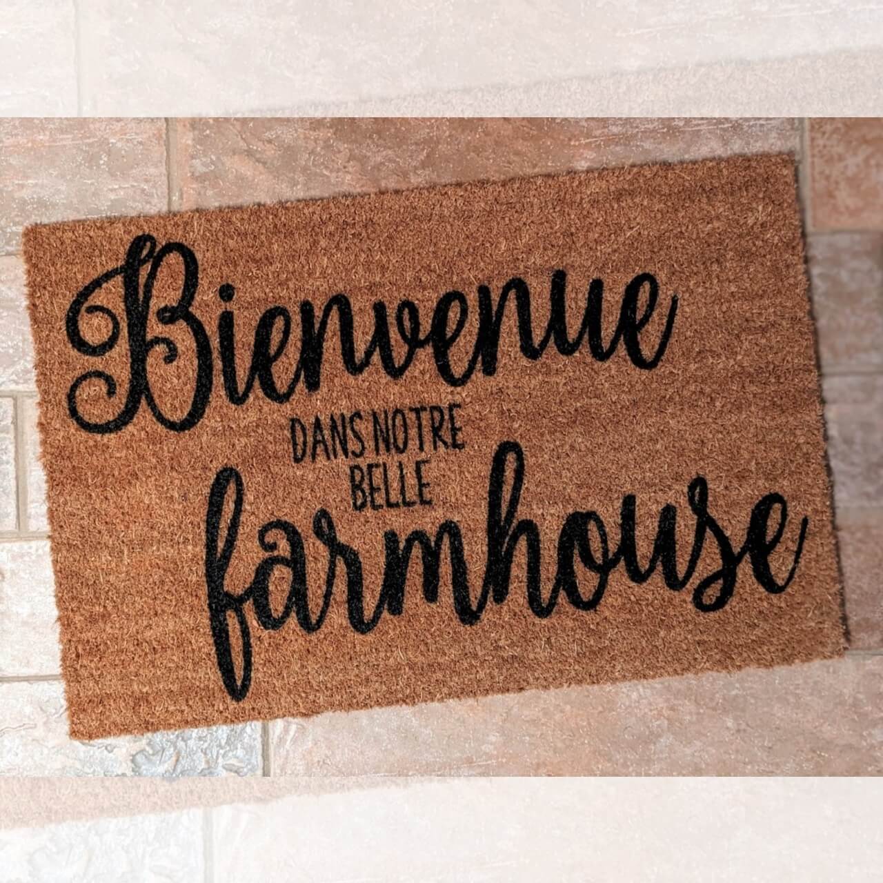 Paillasson Farmhouse Bienvenue dans notre belle Farmhouse Design extérieur Exclusif