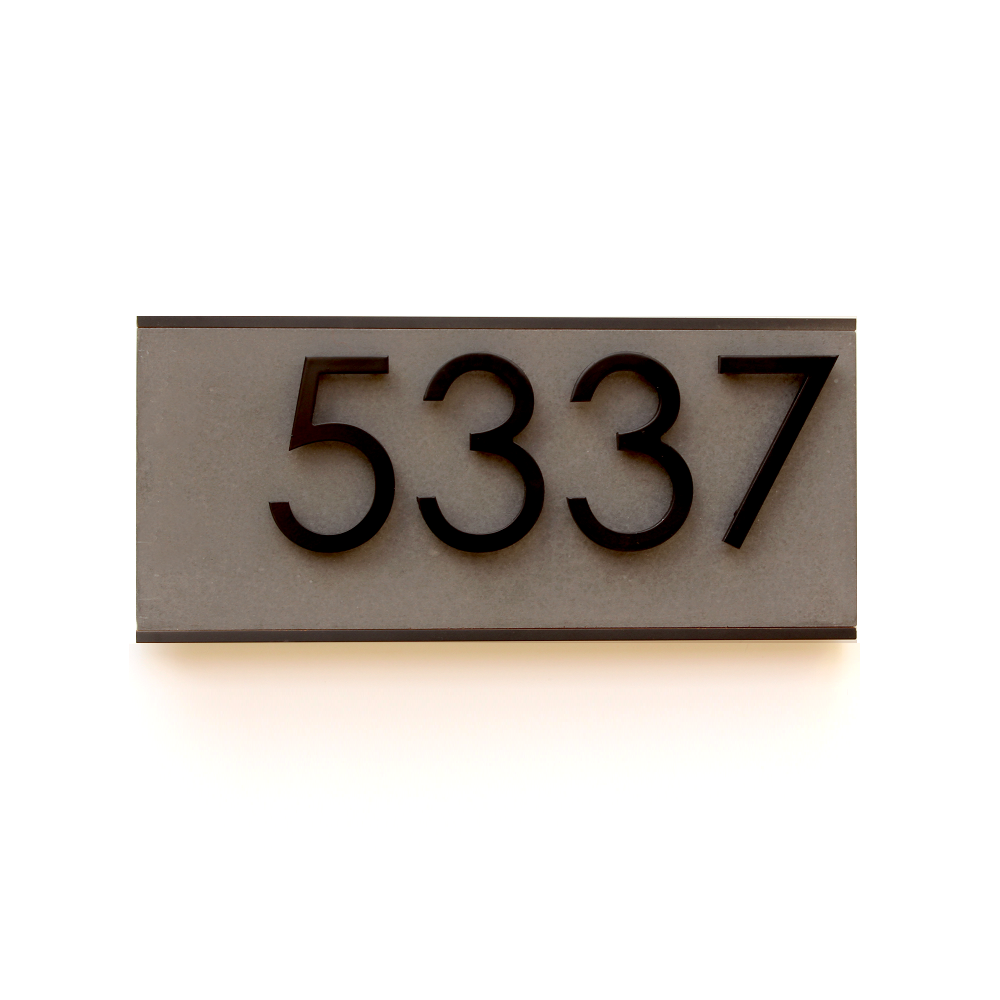 Jusho Design Plaque Adresse Civique Promenade Alice noir Design Exterieur