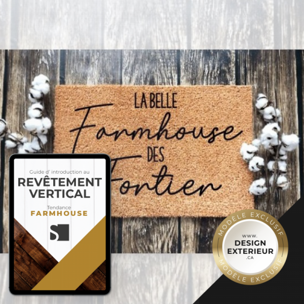 Combo Paillasson Farmhouse Nom de famille et Guide Farmhouse Moderne