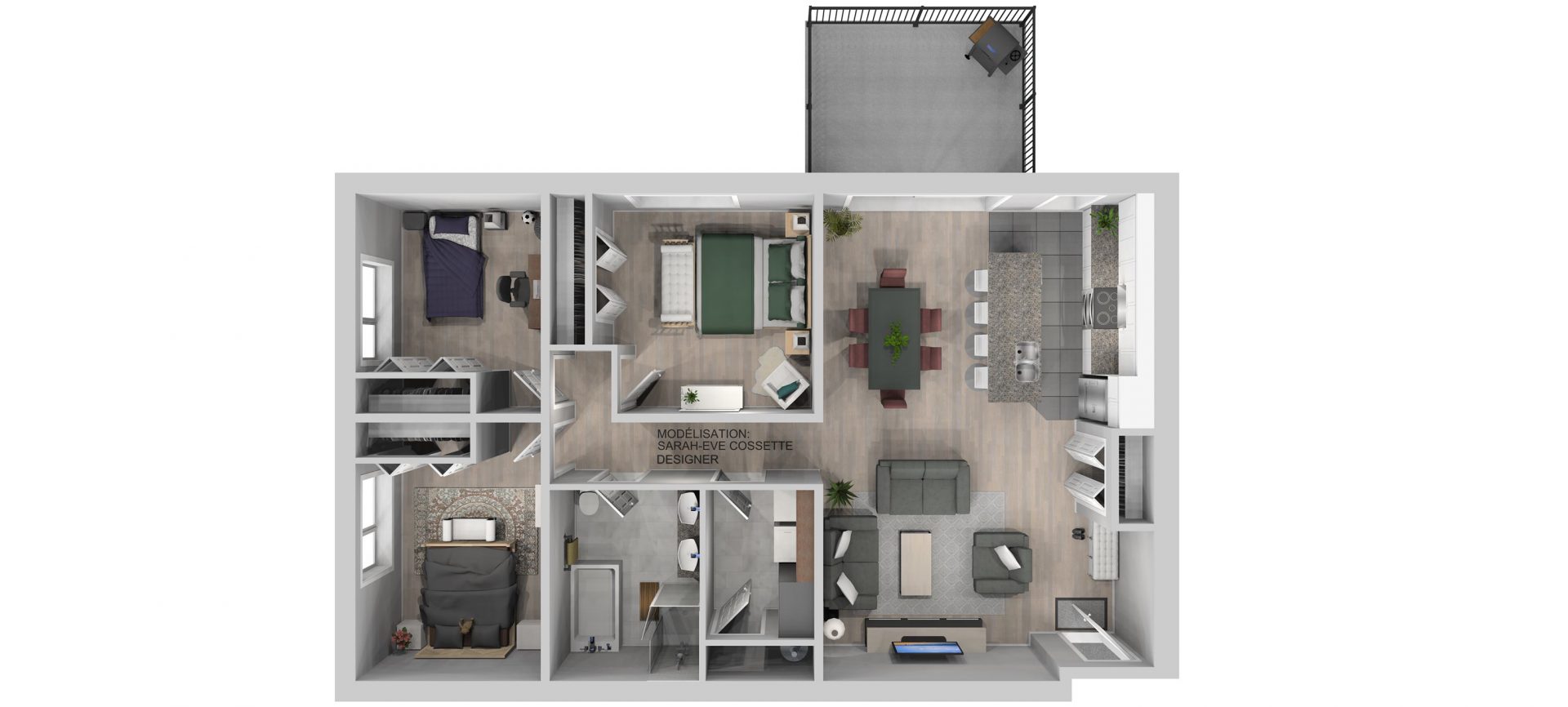 Plan vue de haut Immeubles Saphir Design exterieur