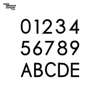 Mon Adresse civique chiffres et lettres offertes Design extérieur