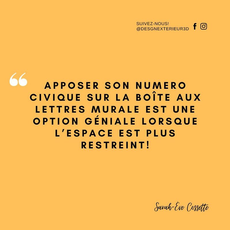 Citation Boite aux lettres avec adresse