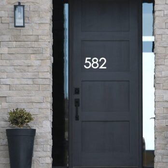 Adresse horizontale Chiffres autocollants pour porte