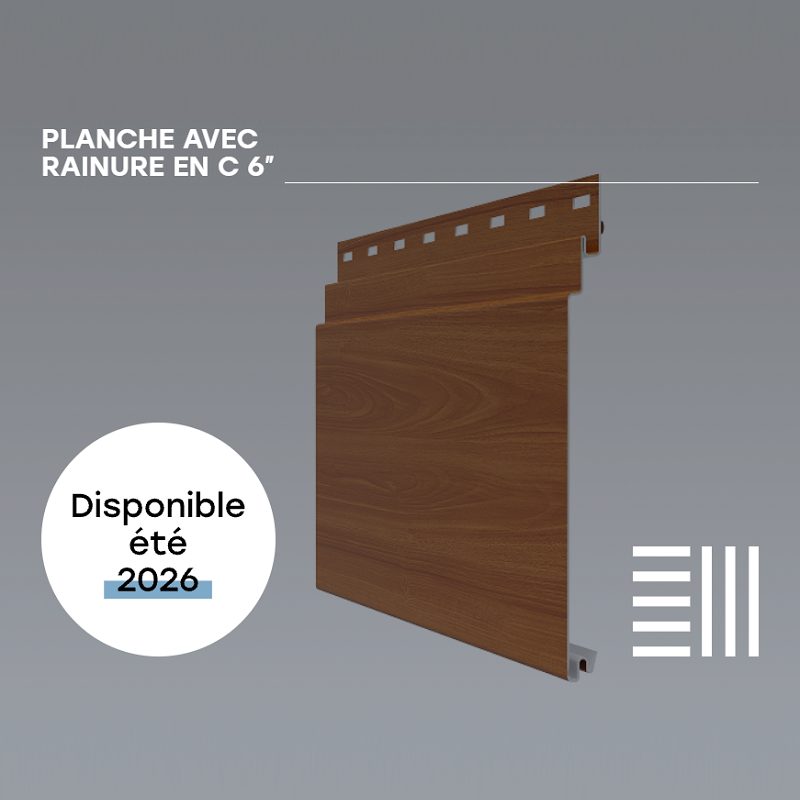 Aluzion planche avec rainure en C 6 pouces nouveauté été 2026